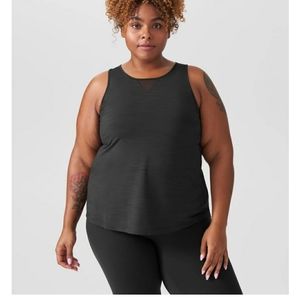 Hallina Mesh Yoke Tie Back Tank